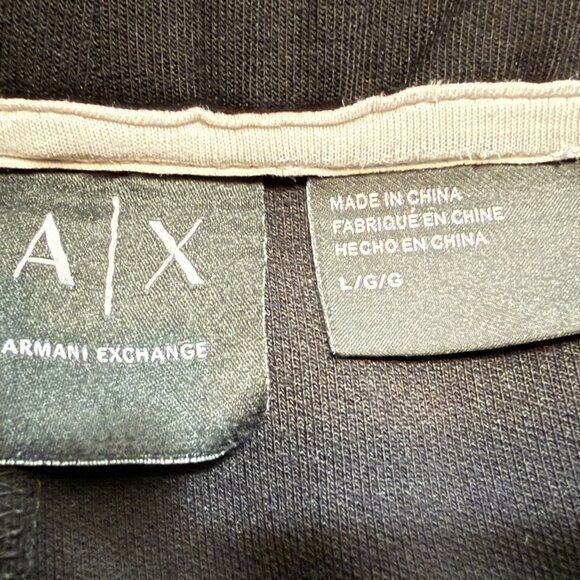 $169 Authentic A/X ARMANI EXCHANGE Men's Black Drawstring Sweatpants Sz.L - Picture 2 of 10